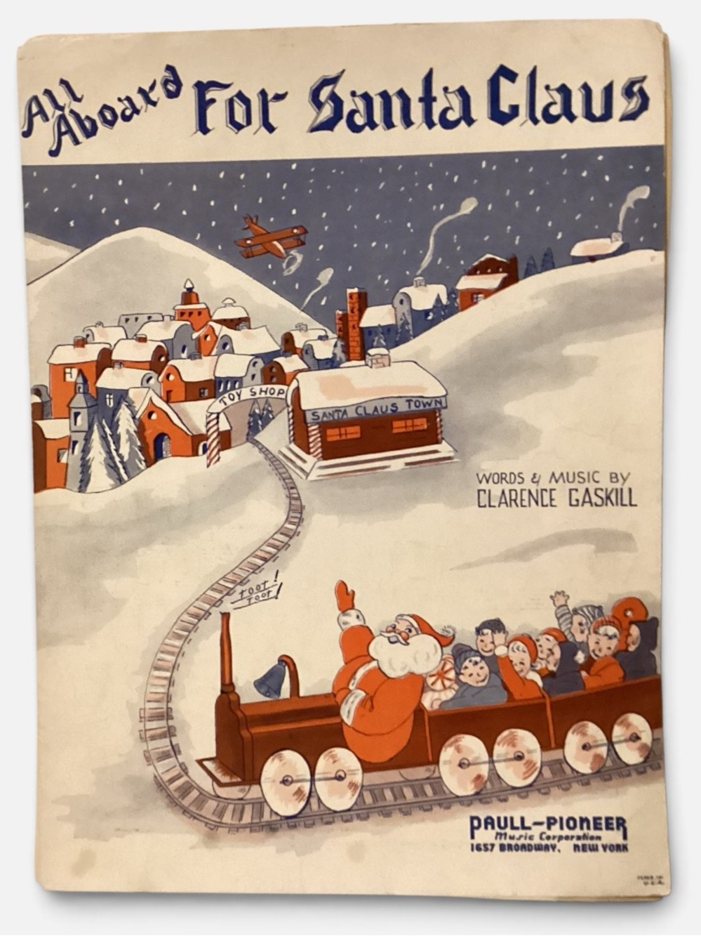 1939 Sheet Music All Aboard For Santa Claus Christmas